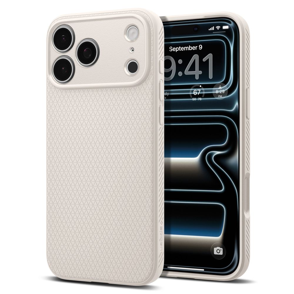Spigen Liquid Air -suojakuori iPhone 17 Pro / 18 Pro -malleille, titaaninharmaa