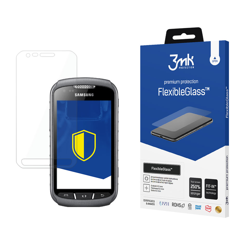 Samsung Galaxy Xcover 3 – 3mk FlexibleGlass puhelimen näytönsuoja