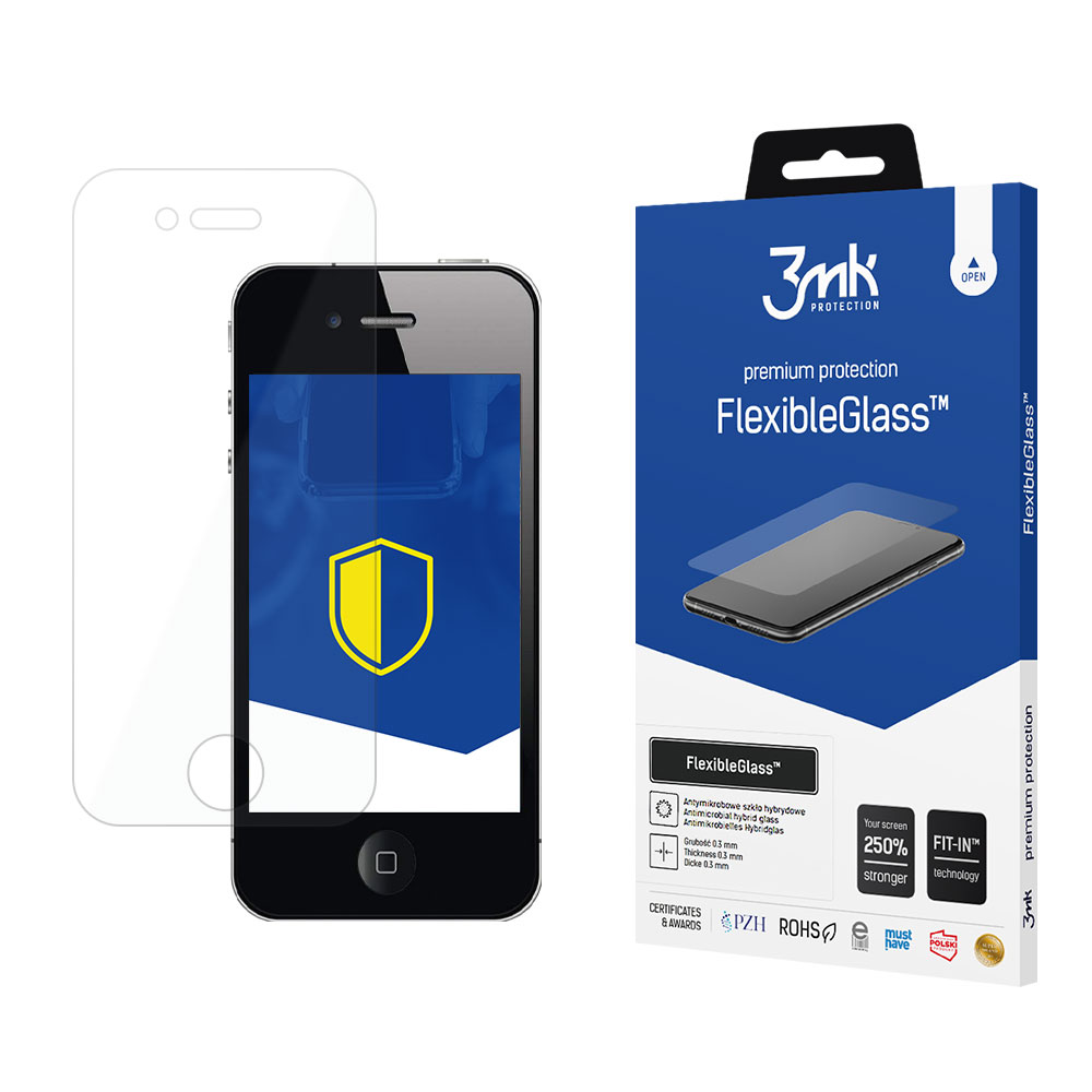 Apple iPhone 4 – 3mk FlexibleGlass puhelimen näytönsuoja
