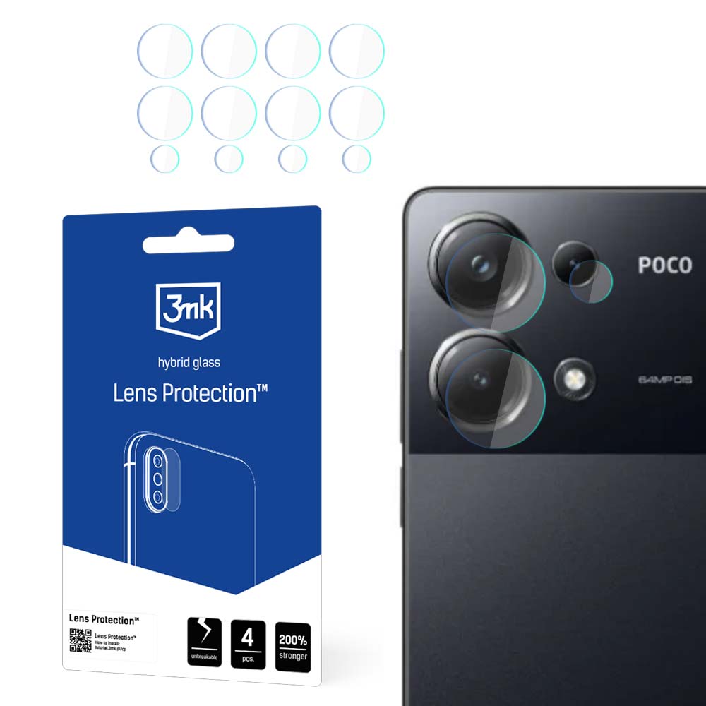 Poco M6 Pro 4G – 3mk Lens Protection kameran linssinsuoja