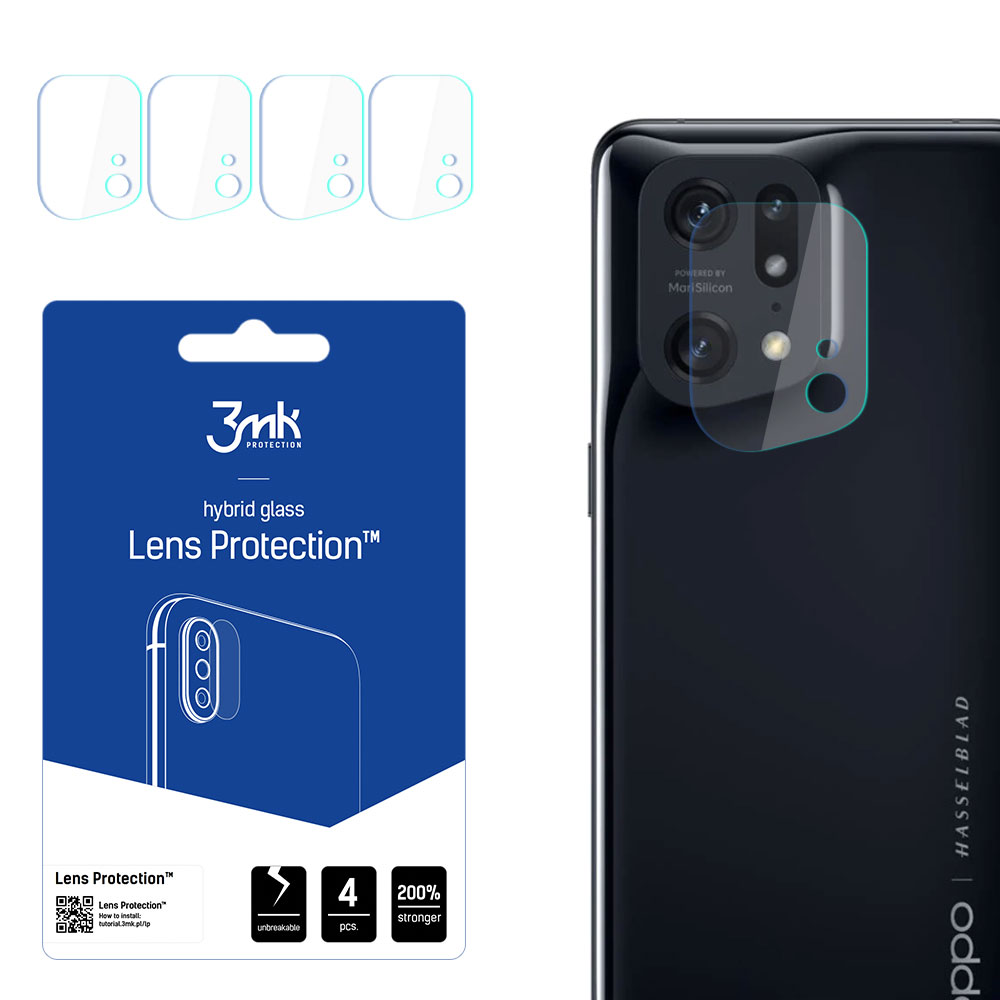 Oppo Find X5 Pro – 3mk Lens Protection kameran linssinsuoja