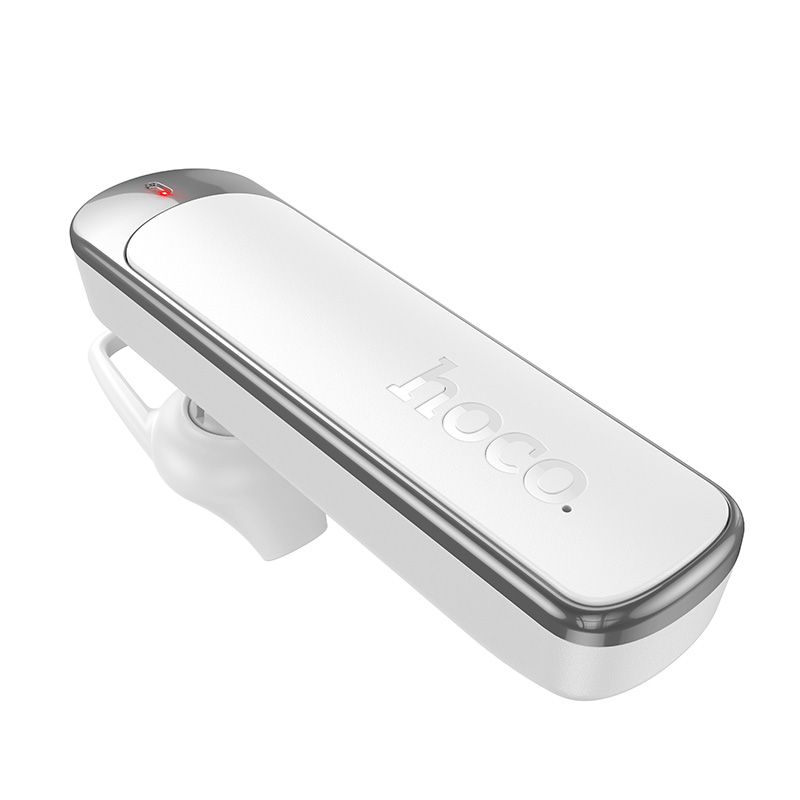 Hoco E201 -langaton monokuulokemikrofoni, ENC, Bluetooth 6.0, 130 mAh, valkoinen