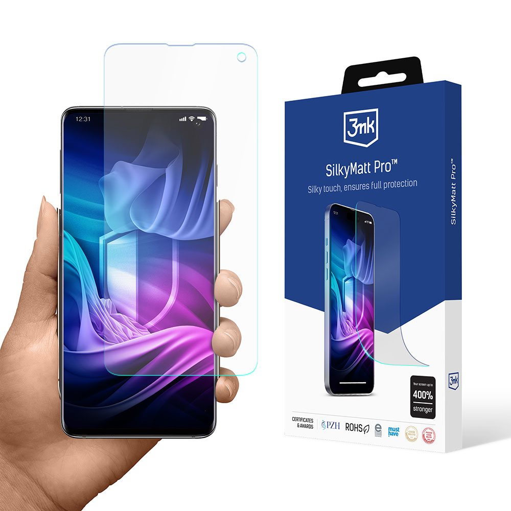 Samsung Galaxy S10 – 3mk Silky Matt Pro puhelimen näytönsuoja