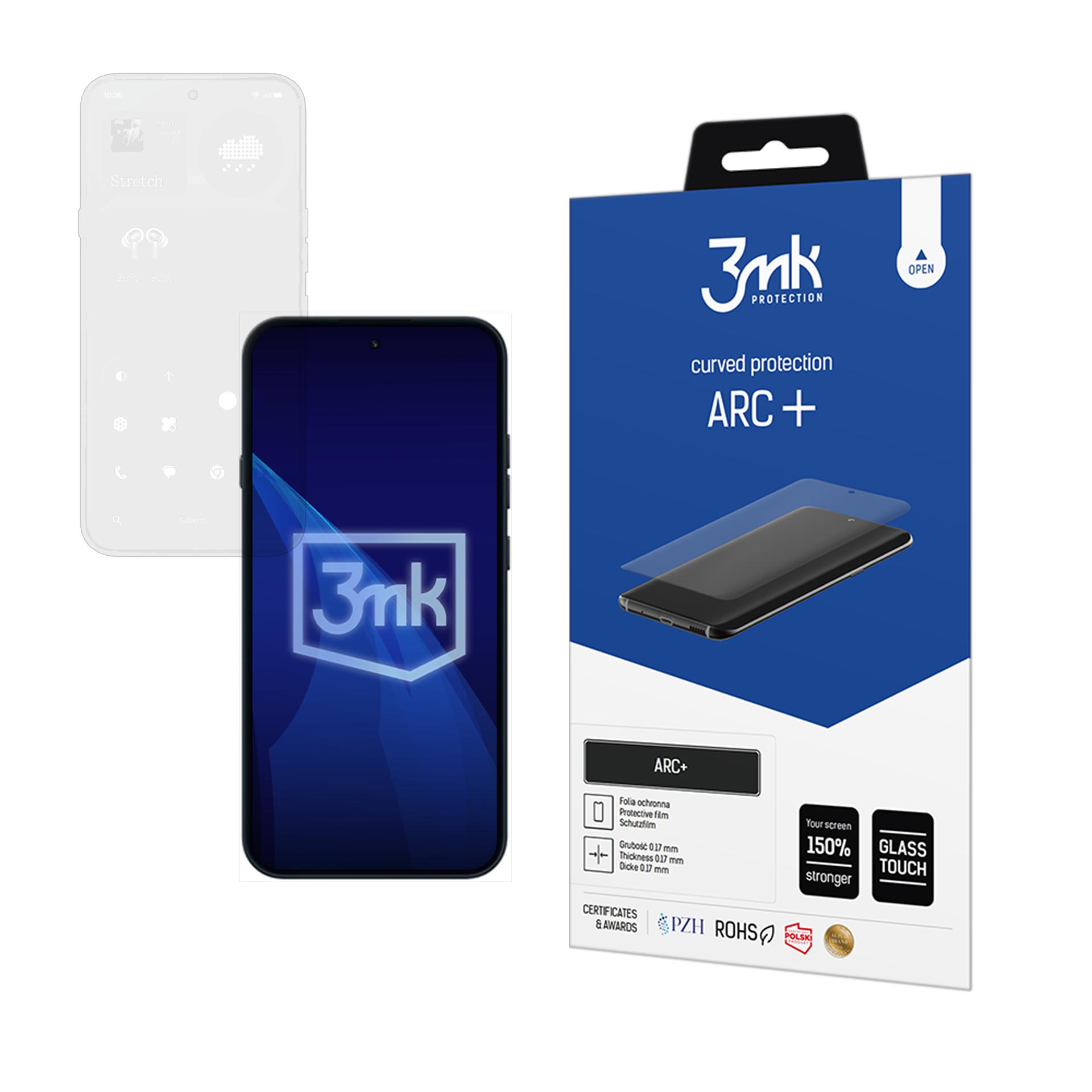Nothing Phone (4a) Pro – 3mk ARC+ puhelimen näytönsuoja