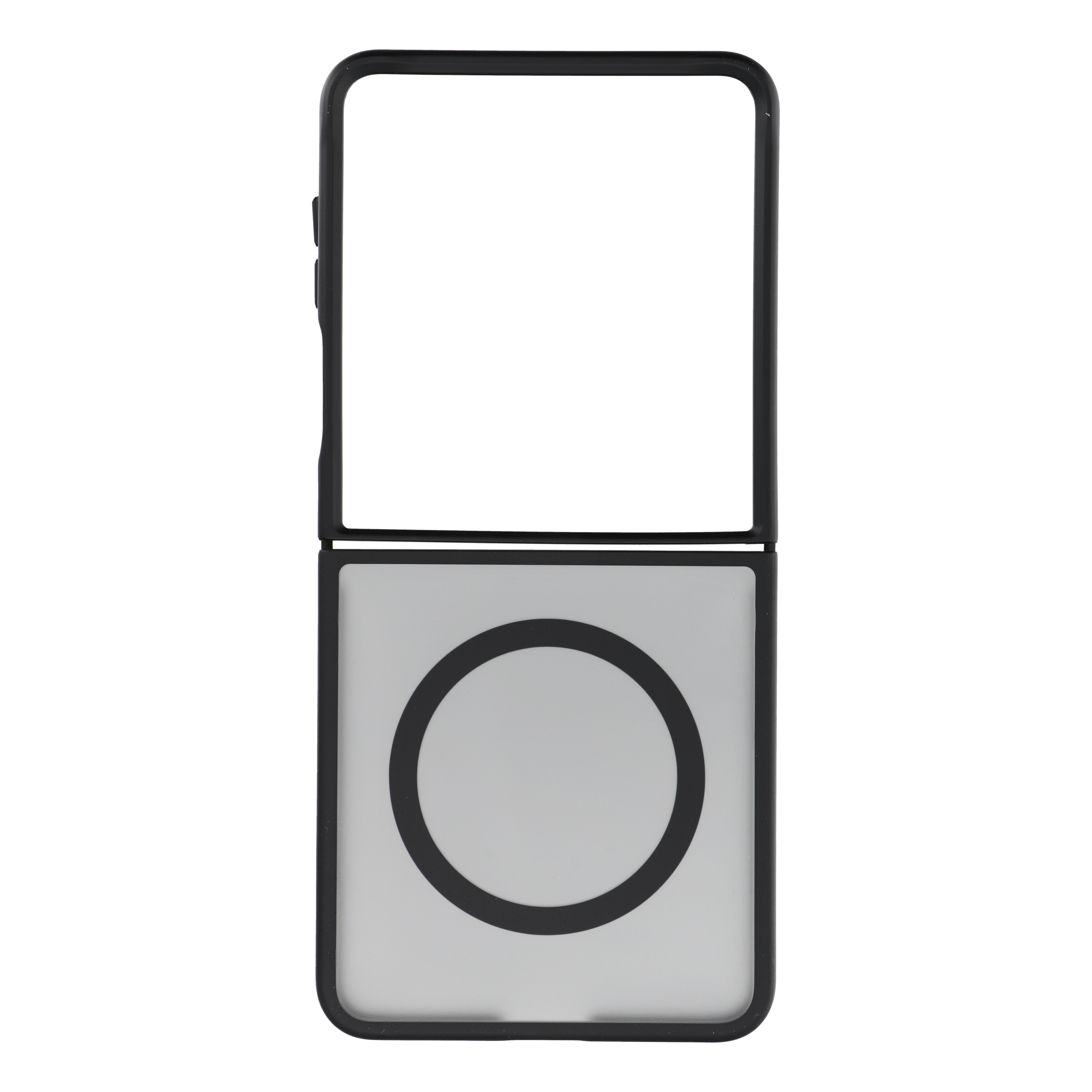 Musta 4sF-S Acrylic -suojakuori MagSafe-tuella Samsung Galaxy Z Flip8 -mallille