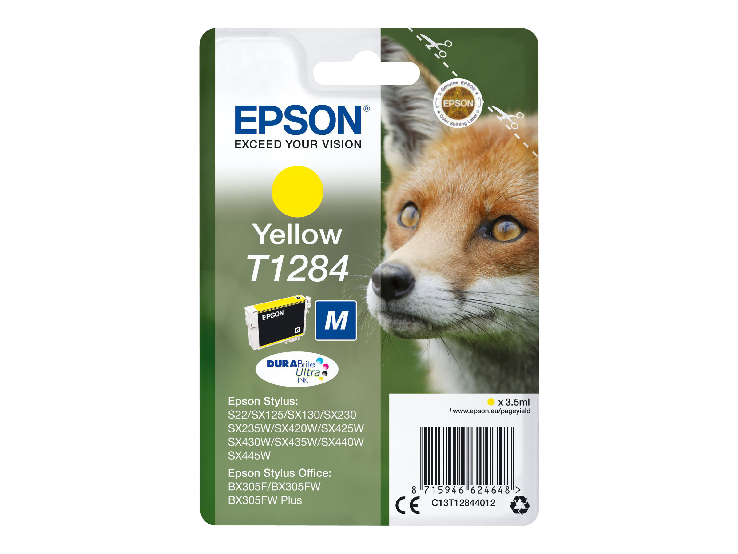 Epson T1284 3.5 ml mustekasetti, keltainen