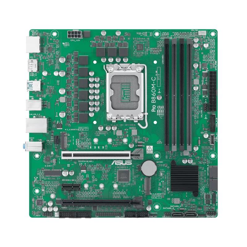 ASUS PROB860M-C-CSM Intel B860 LGA 1851 (Socket V1) micro ATX -emolevy, DDR5-SDRAM, 4 paikkaa, 2 x M.2