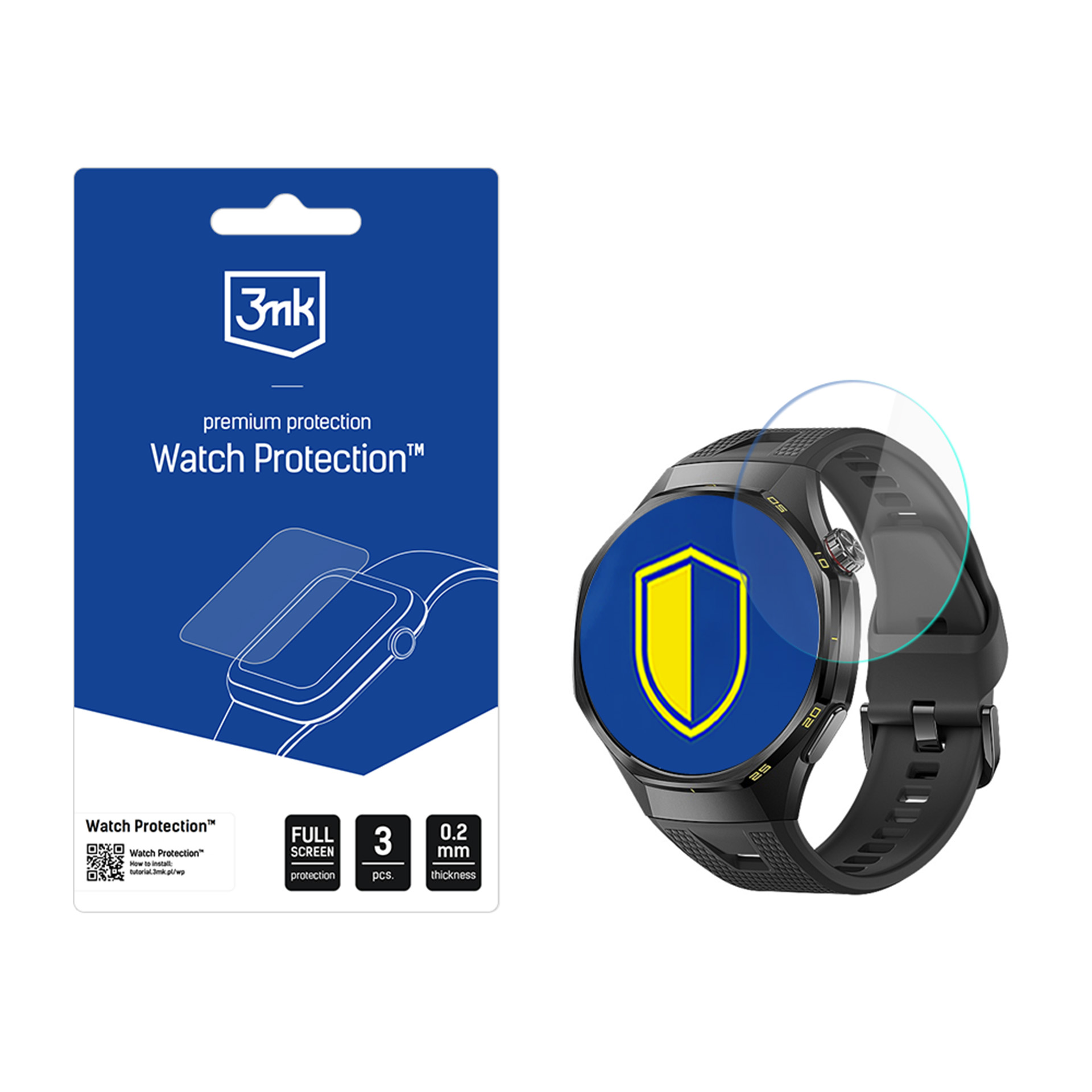 Huawei Watch GT 7 46mm – 3mk Watch Protection FlexibleGlass älykellon näytönsuoja