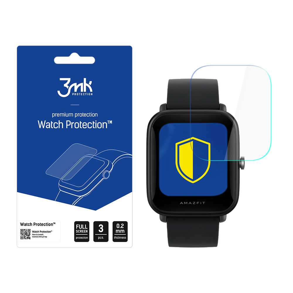 Xiaomi Amazfit BIP U – 3mk Watch Protection ARC älykellon näytönsuoja