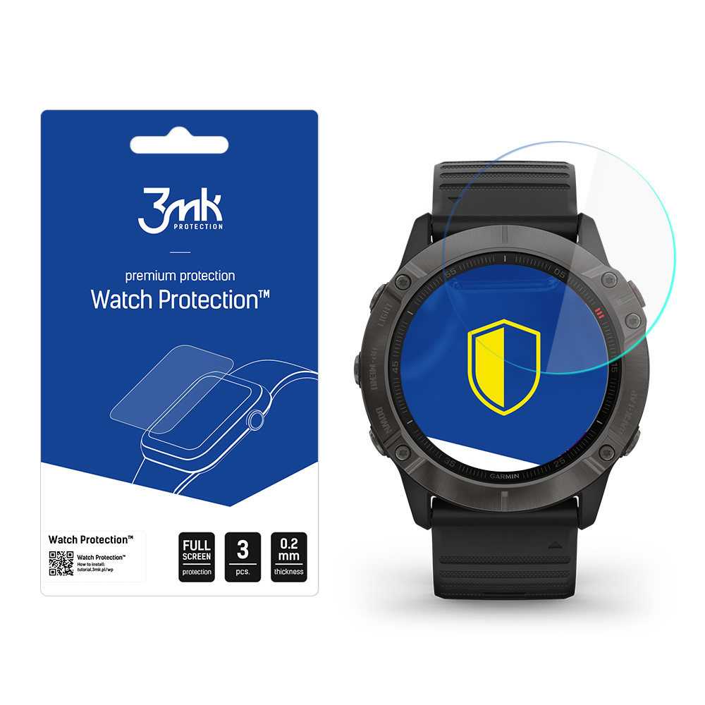 Garmin Approach S62 – 3mk Watch Protection FlexibleGlass älykellon näytönsuoja