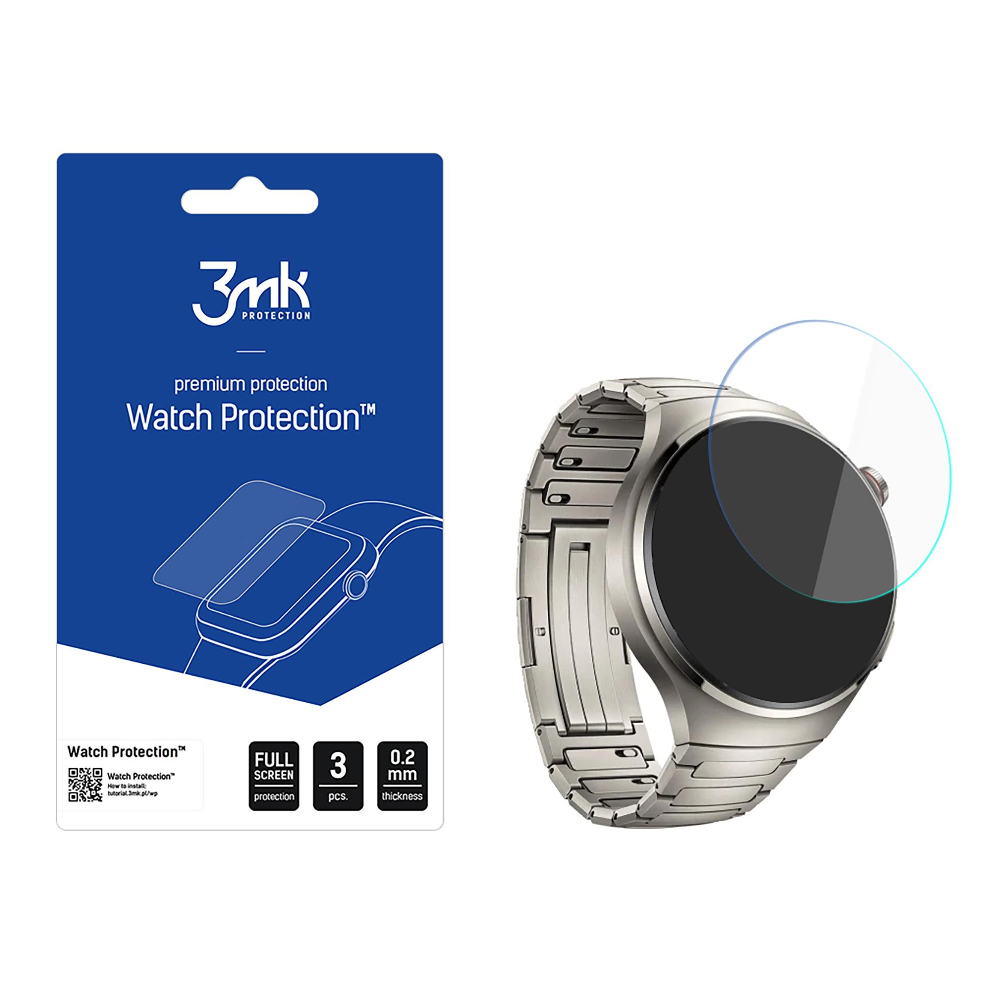 Huawei Watch 4 Pro Elite 48mm – 3mk Watch Protection ARC älykellon näytönsuoja