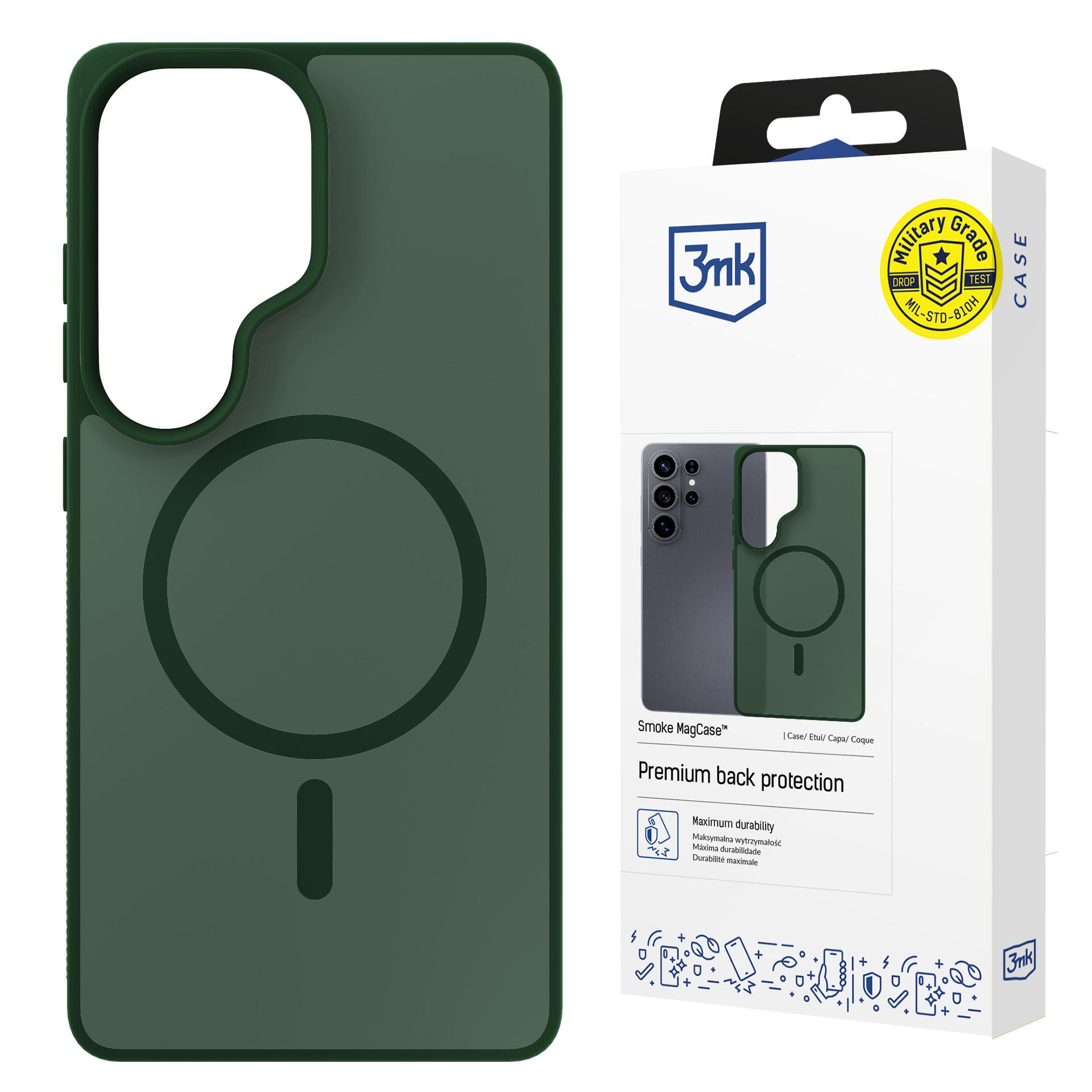 Samsung Galaxy S26 Ultra – 3mk Smoke MagCase vihreä puhelimen suojakuori