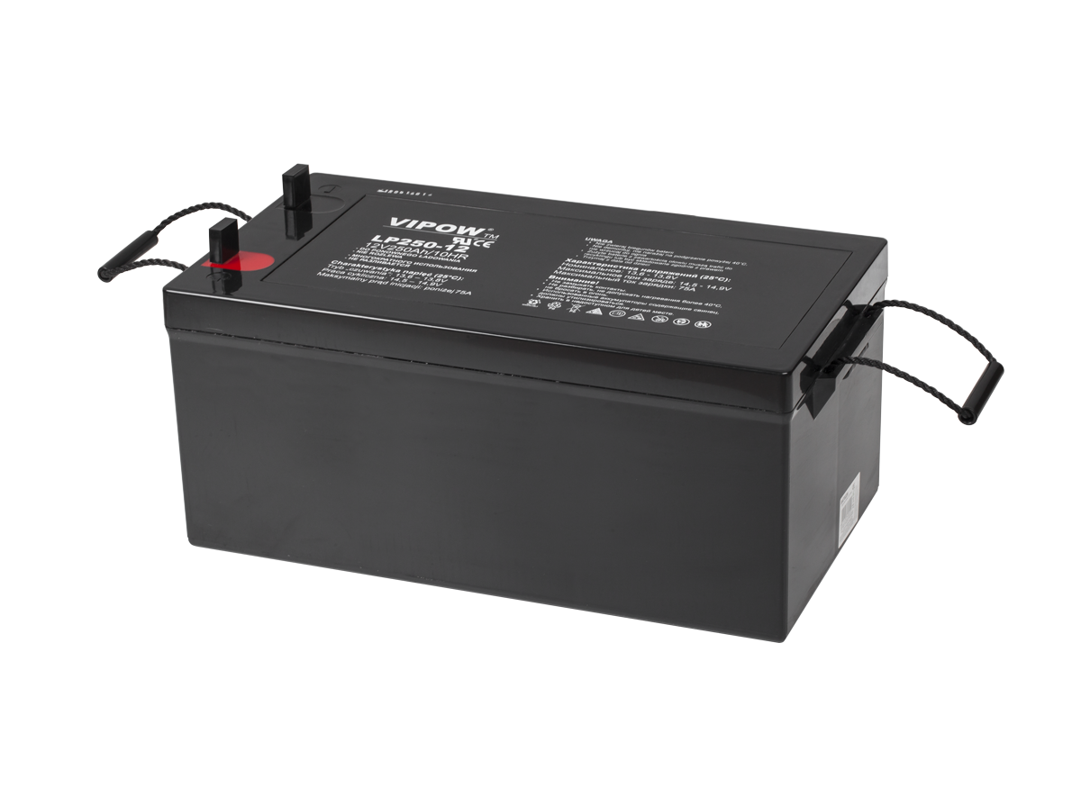 VIPOW-geeliakku, 12 V, 250 Ah