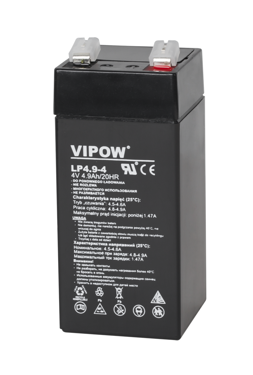VIPOW 4 V 4.9 Ah gel battery