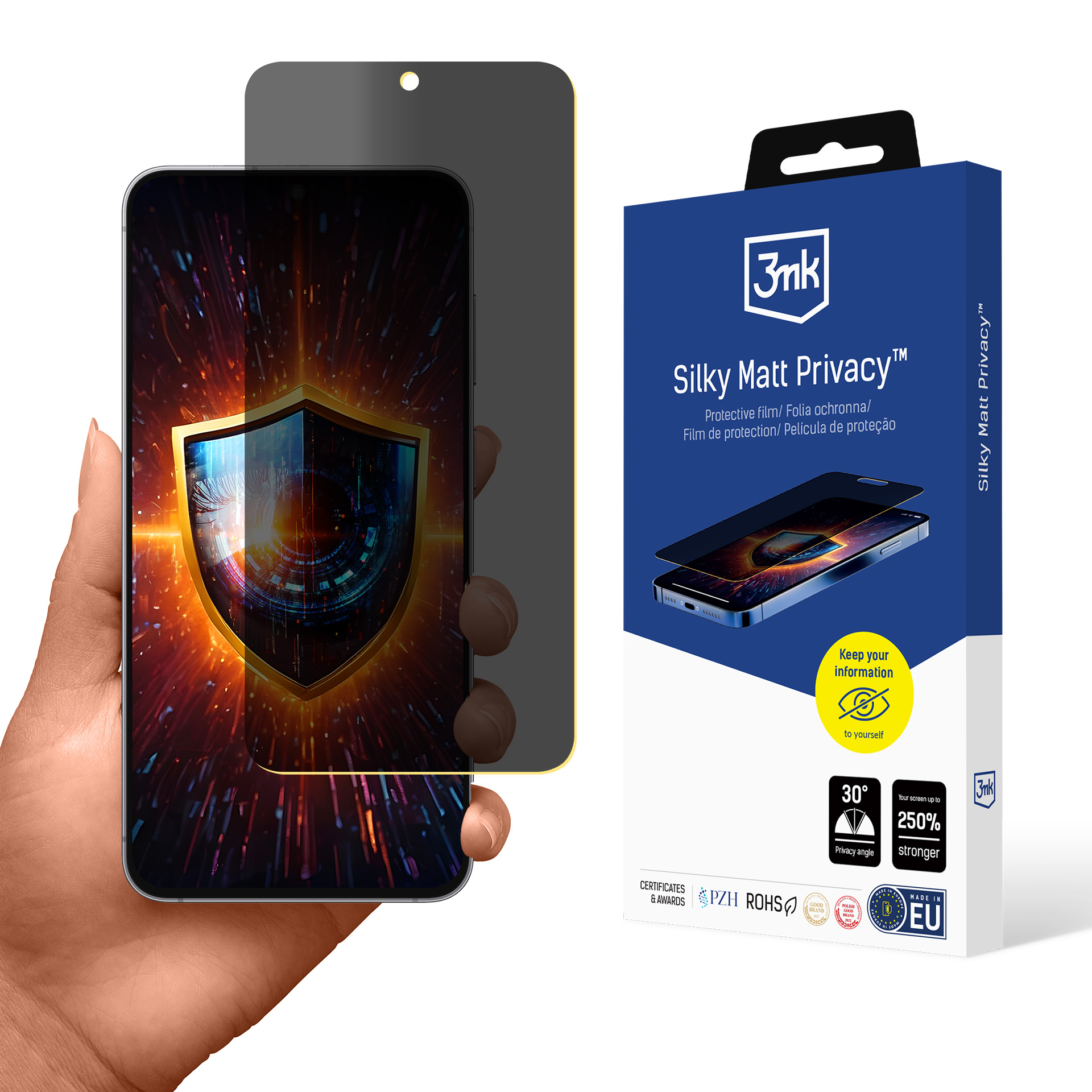 Samsung Galaxy S26 FE – 3mk Silky Matt Privacy tietosuojakalvo