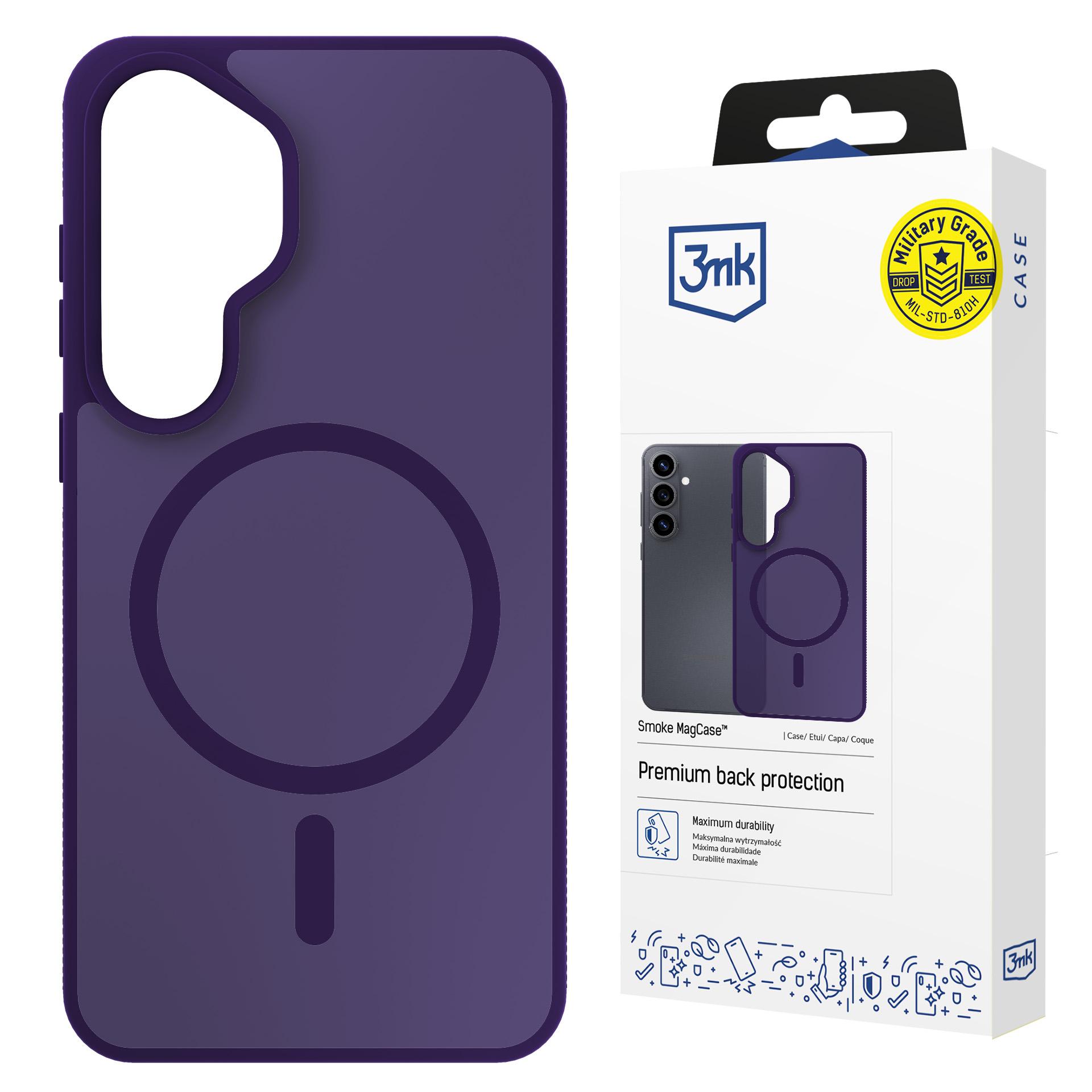 Samsung Galaxy S26 – 3mk Smoke MagCase violetti puhelimen suojakuori