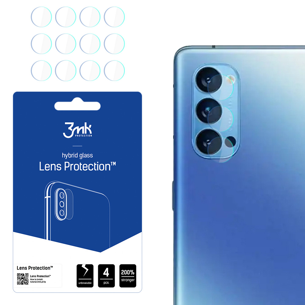 Oppo Reno 4 Pro 5G – 3mk Lens Protection kameran linssinsuoja