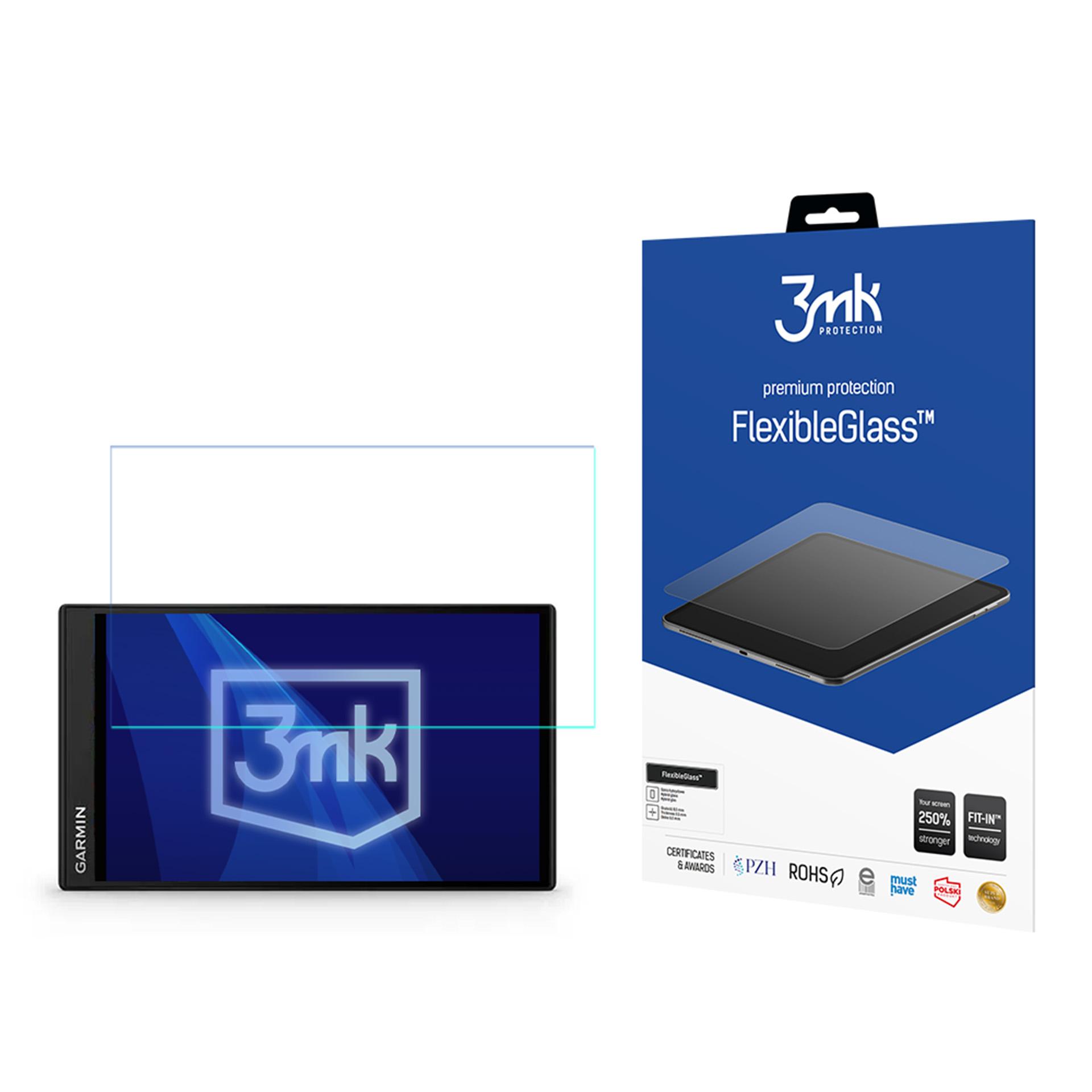 Garmin DriveSmart 76 – 3mk FlexibleGlass (enintään 8.3") tabletin näytönsuoja