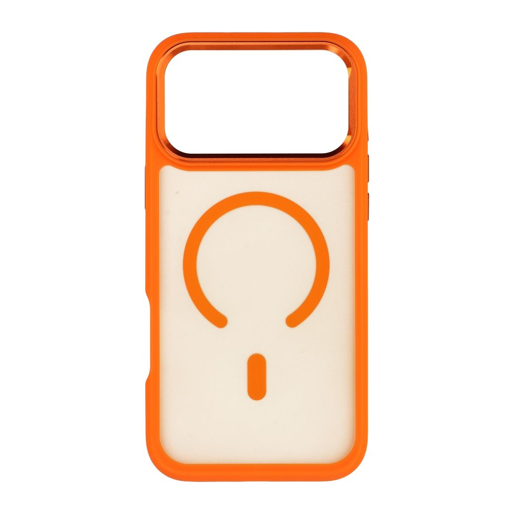 Suojakuori laitteelle iPhone 18 Pro Max / 17 Pro Max: Forcell F-Protect Smoke Hybrid Premium, MagSafe-yhteensopiva, väri: oranssi
