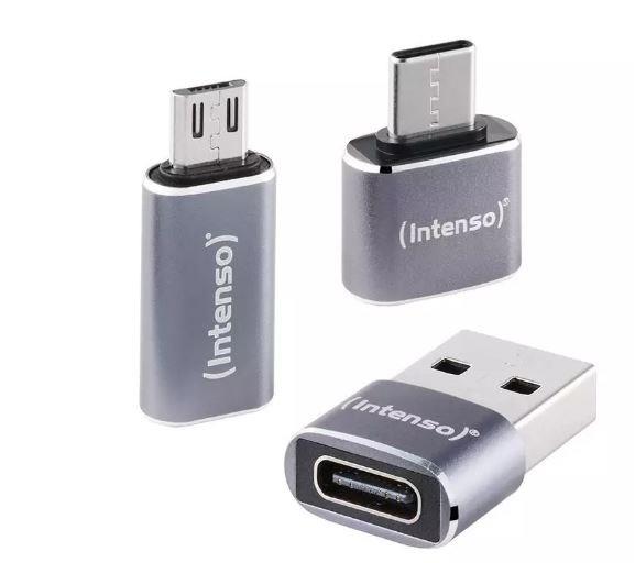 Intenso sovitin (7600913) – USB-C / USB-A → USB-C / Micro-USB
