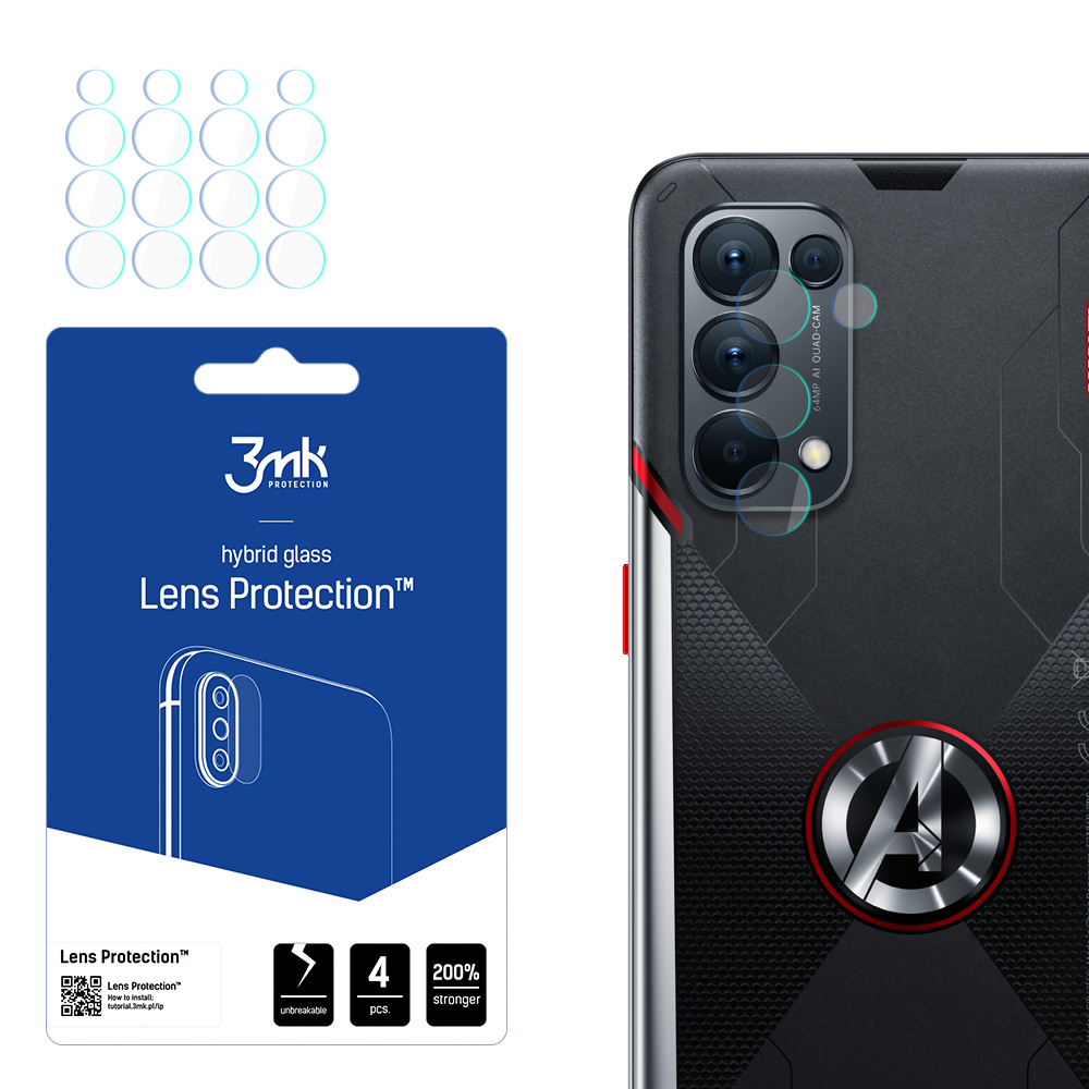 Oppo Reno 5 Marvel Edition – 3mk Lens Protection kameran linssinsuoja