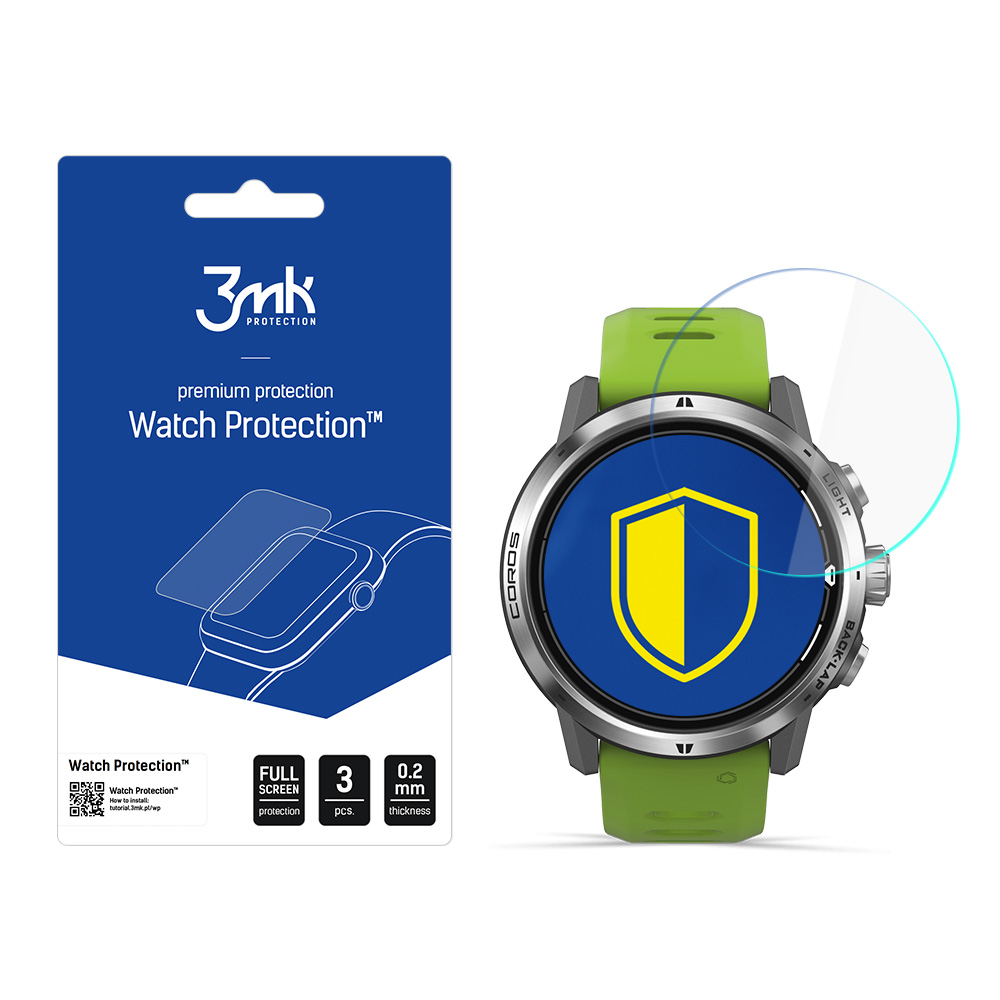 Coros Apex Pro 46 mm – 3mk Watch Protection FlexibleGlass älykellon näytönsuoja