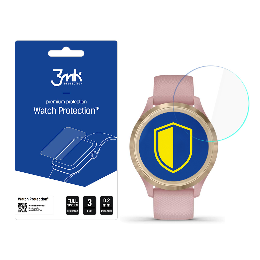 Garmin Vivomove 3s – 3mk Watch Protection FlexibleGlass älykellon näytönsuoja