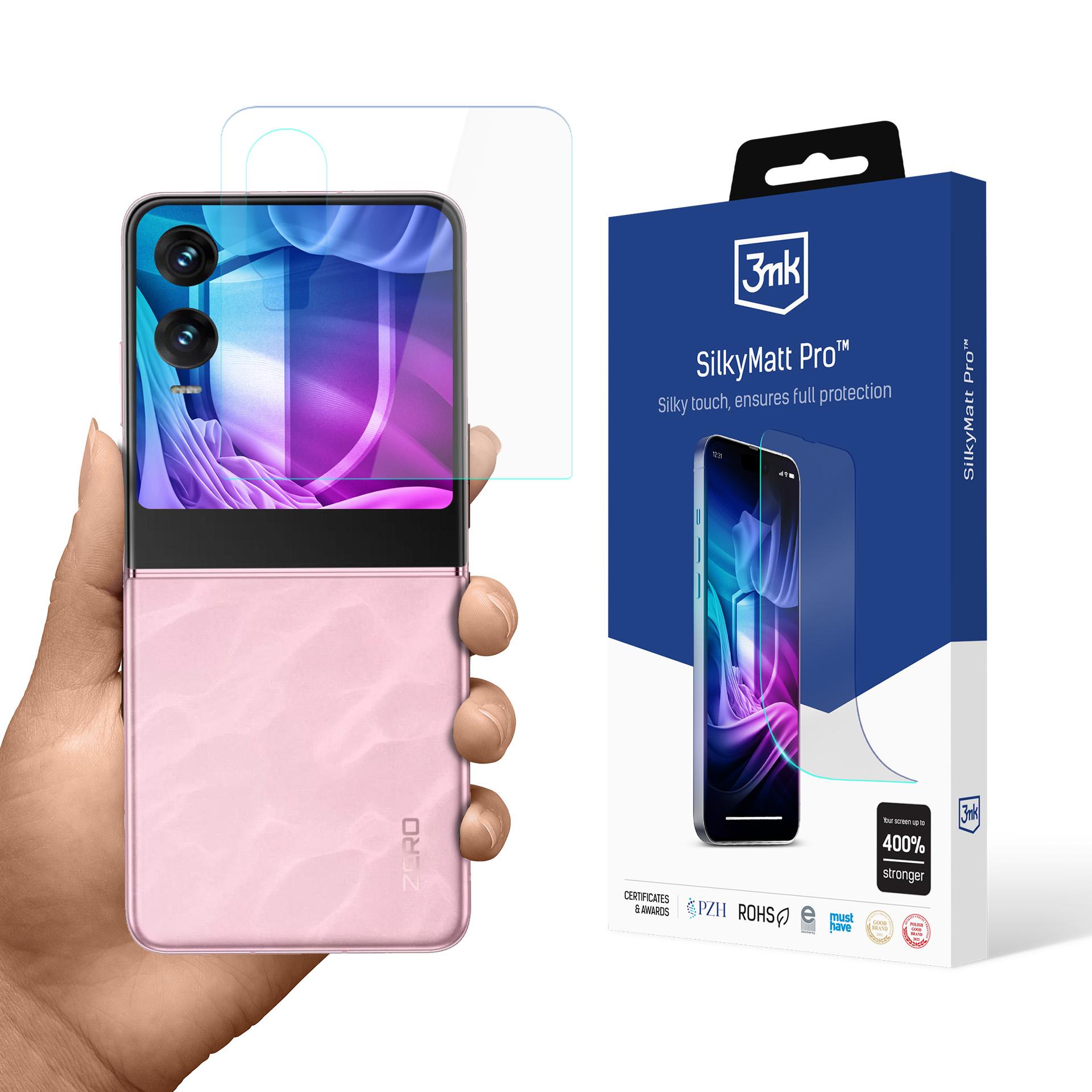 Infinix Zero Flip (front) – 3mk Silky Matt Pro puhelimen näytönsuoja