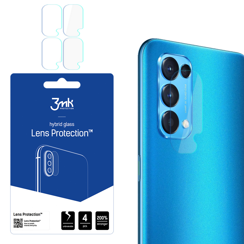 Oppo Reno 5A 5G – 3mk Lens Protection kameran linssinsuoja