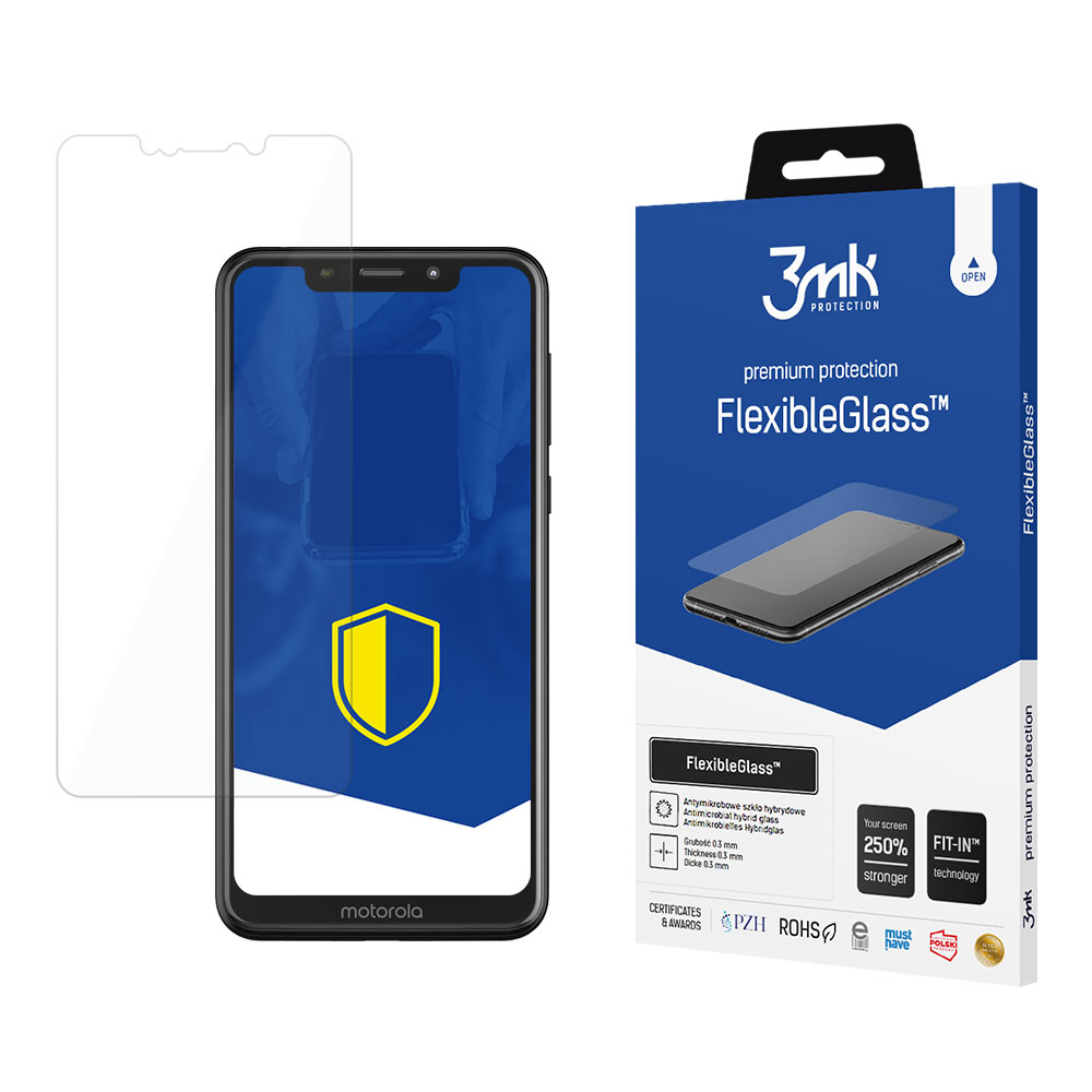 Motorola One – 3mk FlexibleGlass puhelimen näytönsuoja