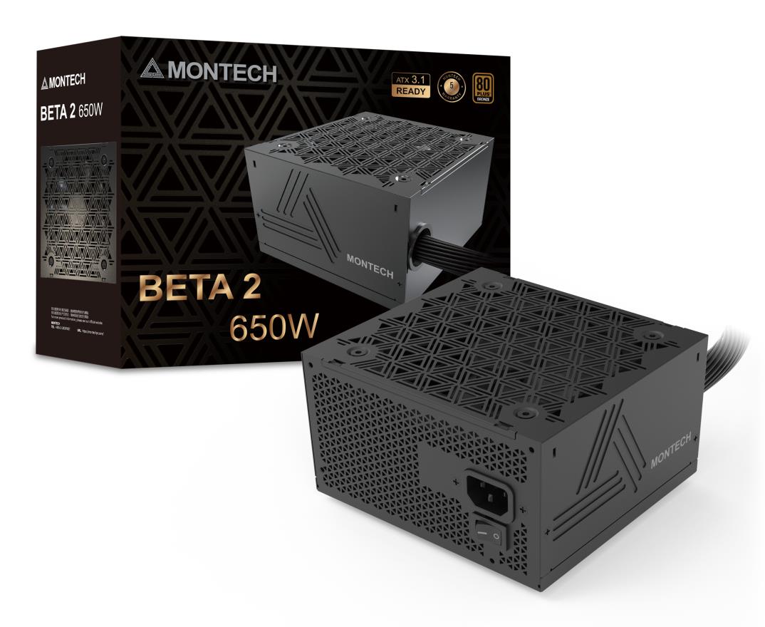 Montech Beta 2 BETA2650W ATX -PC-virtalähde, 650 W, 100–240 V