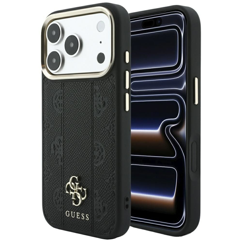 Kotelo mallille IPHONE 18 Pro/17 Pro MagSafe-yhteensopiva (Stripe Peony 4G Logo) (väri: musta)