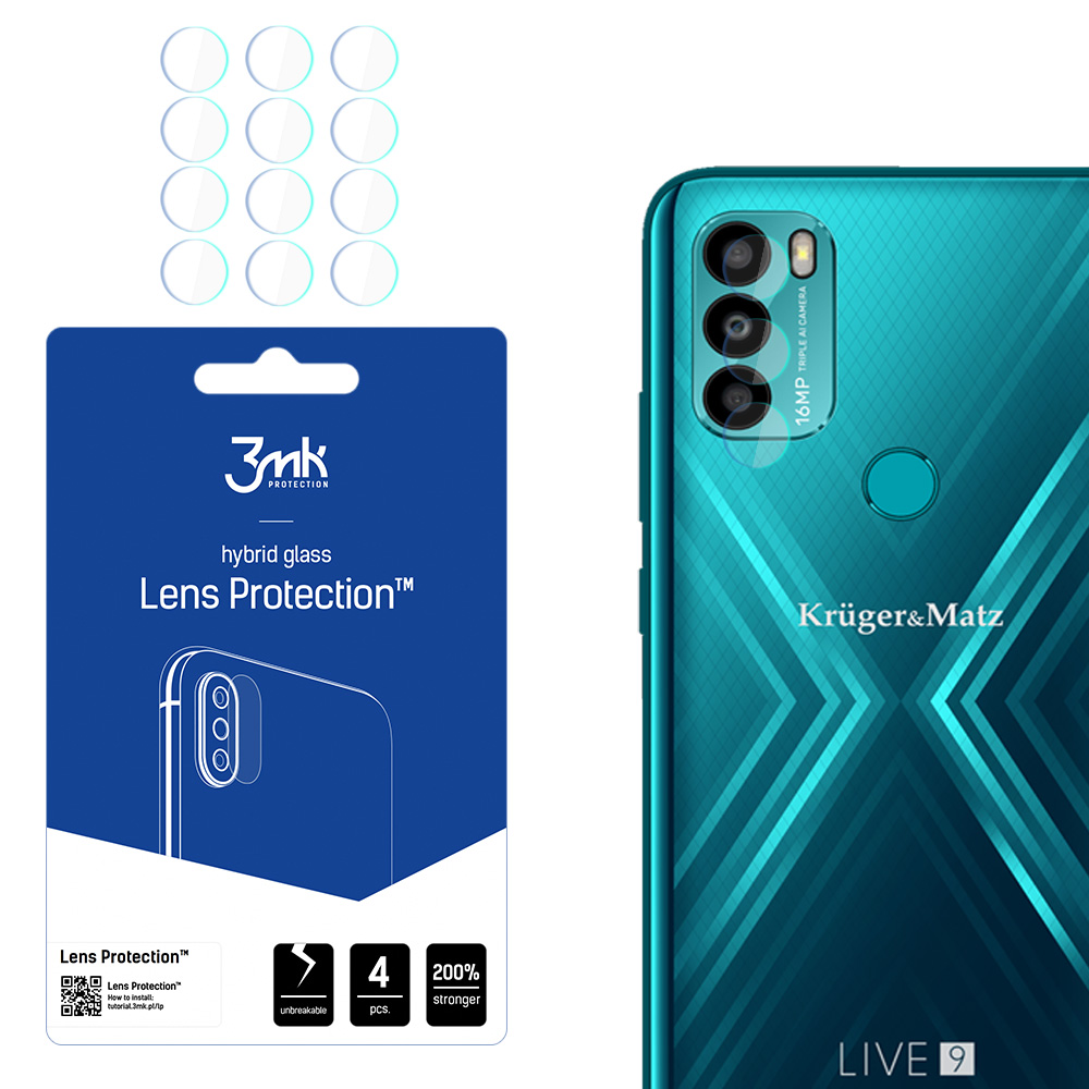 Kruger & Matz Live 9 – 3mk Lens Protection kameran linssinsuoja
