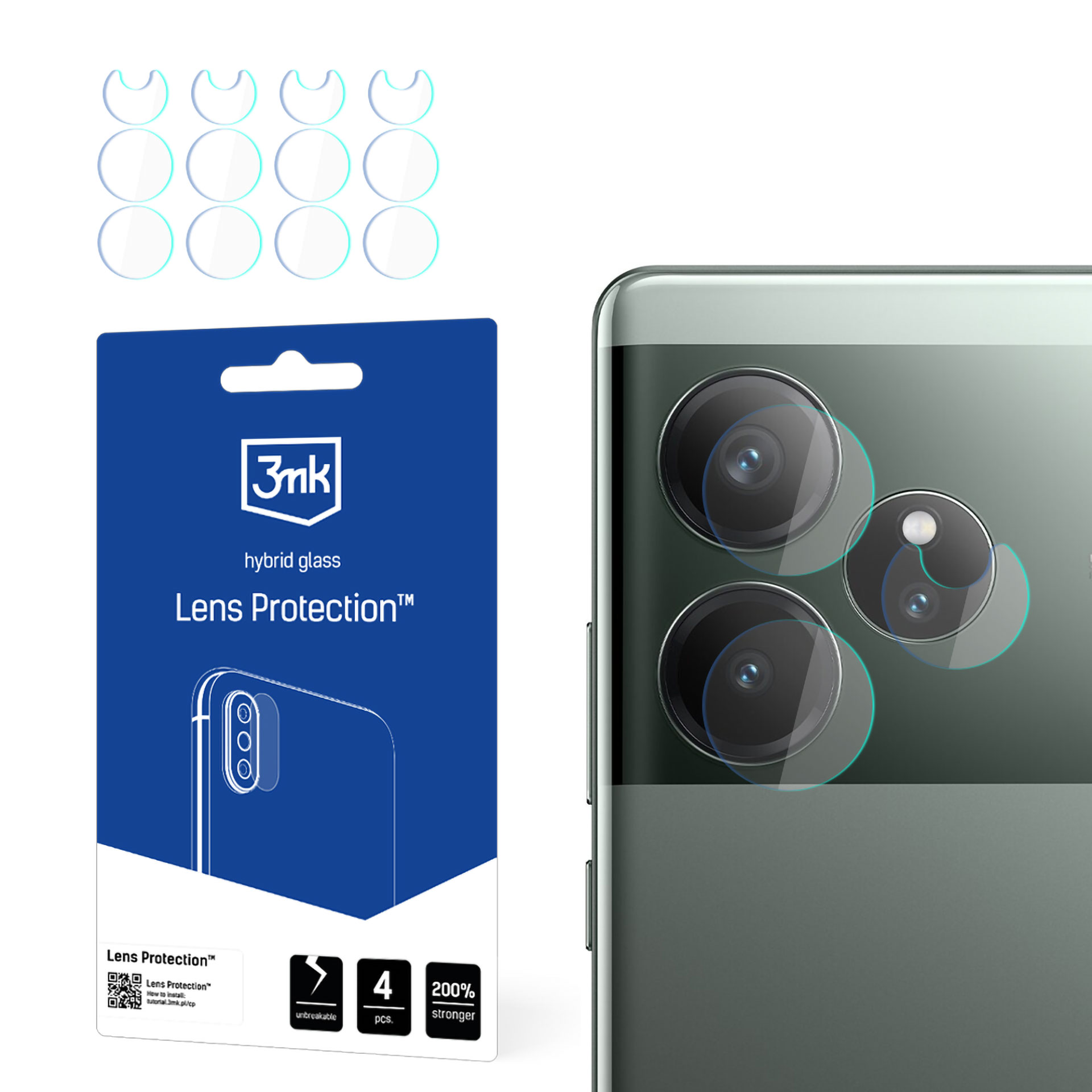 3mk Lens Protection kameran suojalasi Realme GT 6:lle