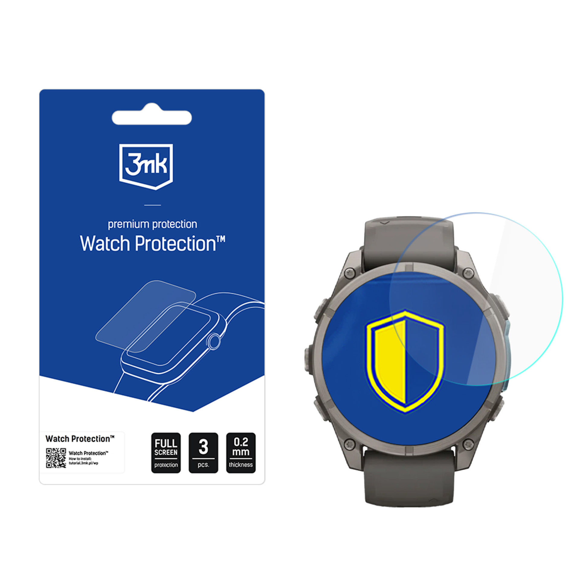 Garmin Fenix 9 47mm – 3mk Watch Protection FlexibleGlass älykellon näytönsuoja