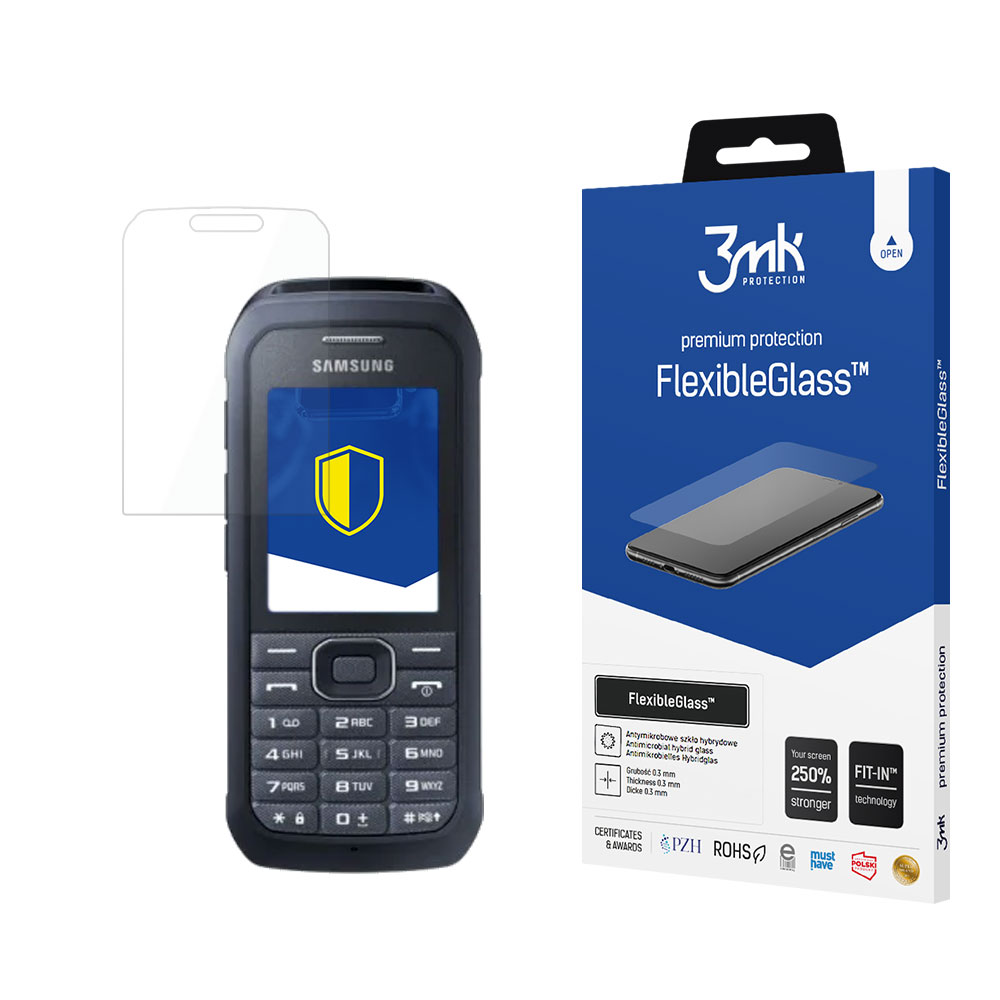 Samsung B550 Xcover – 3mk FlexibleGlass puhelimen näytönsuoja