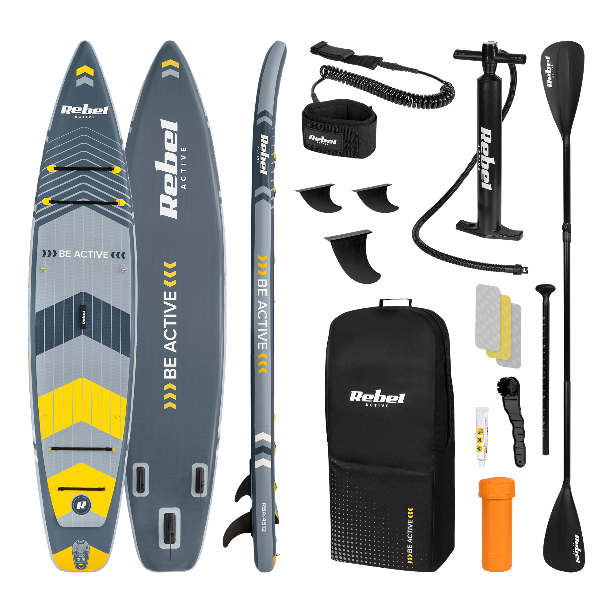 REBEL ACTIVE PRO Touring SUP-lautasarja, 381 x 81 x 15 cm
