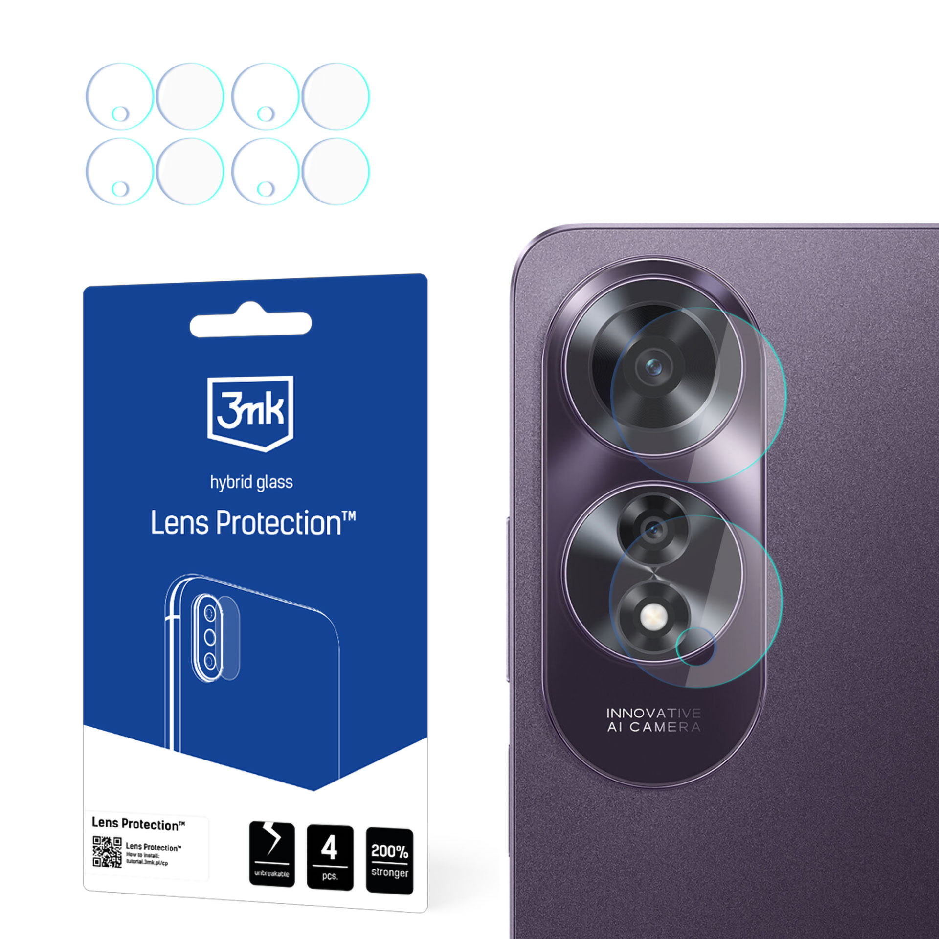 3mk Lens Protection kameran suojalasi Oppo A60