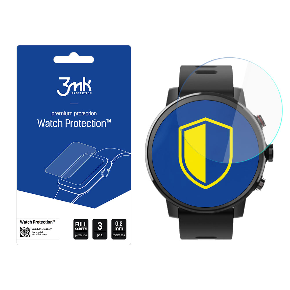 Xiaomi Amazfit Stratos 2 – 3mk Watch Protection ARC älykellon näytönsuoja