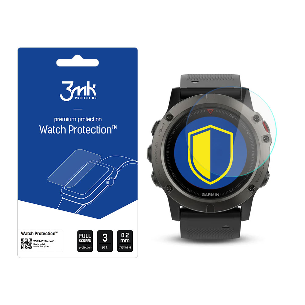 Garmin Fenix 5x 51 mm – 3mk Watch Protection FlexibleGlass älykellon näytönsuoja