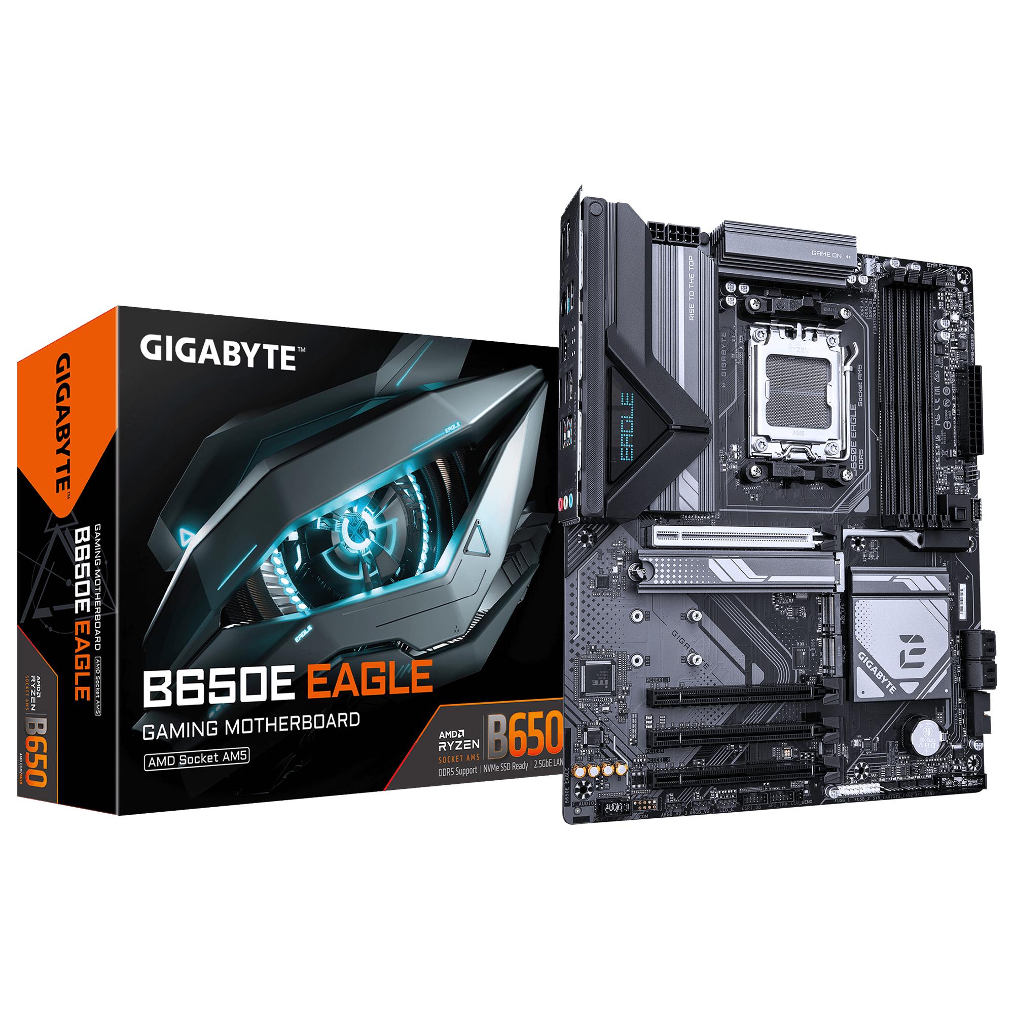 GIGABYTE B650EEAGLE AMD B650 Socket AM5 ATX -emolevy, DDR5-SDRAM, 4 paikkaa, 3 x M.2