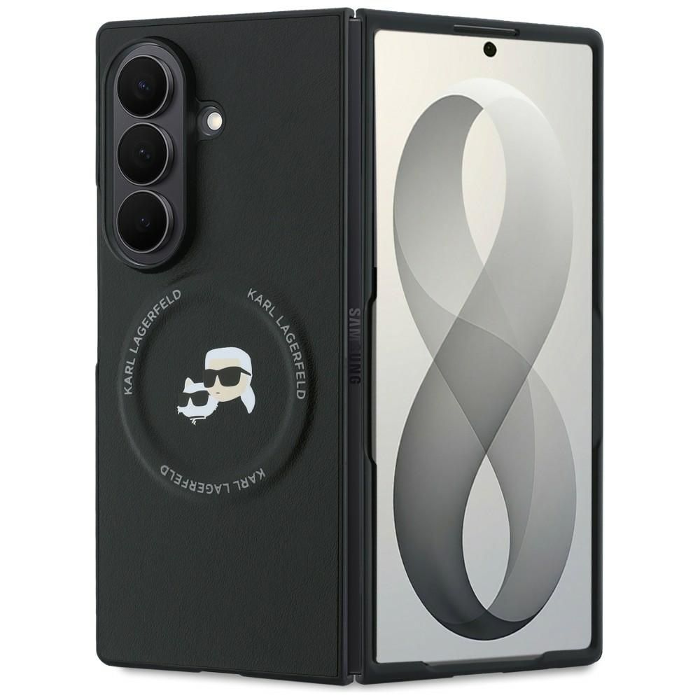Musta Karl Lagerfeld Karl & Choupette Pins MagSafe -suojakuori Samsung Galaxy Z Fold8 Ultra -puhelimelle