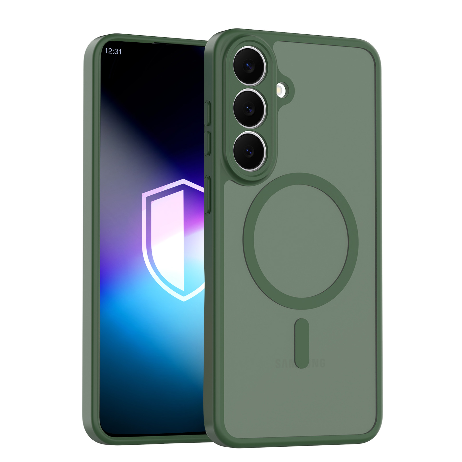 Samsung Galaxy S26 FE – 3mk Misty MagCase vihreä puhelimen suojakuori