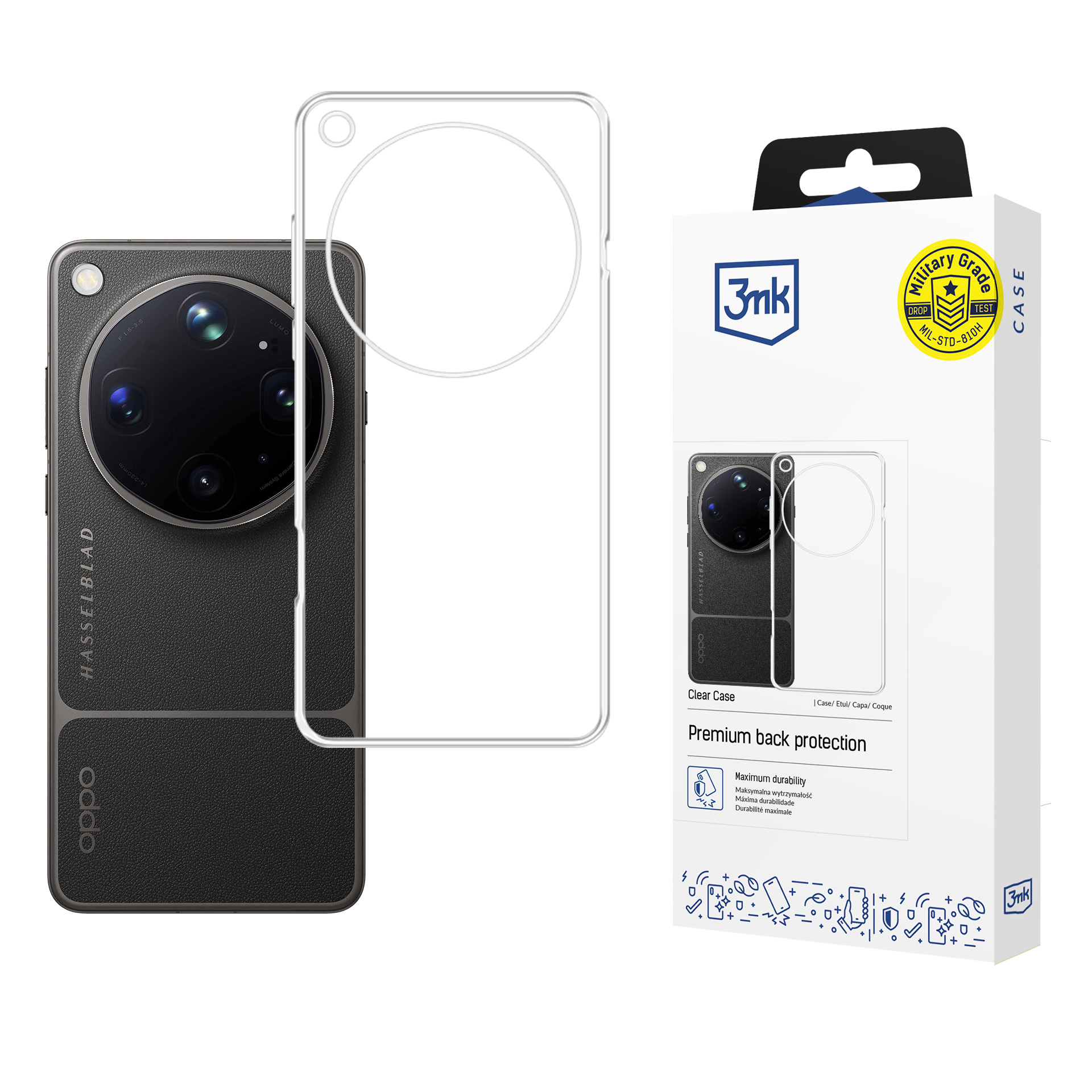 Oppo Find X9 Ultra – 3mk Clear Case puhelimen suojakuori