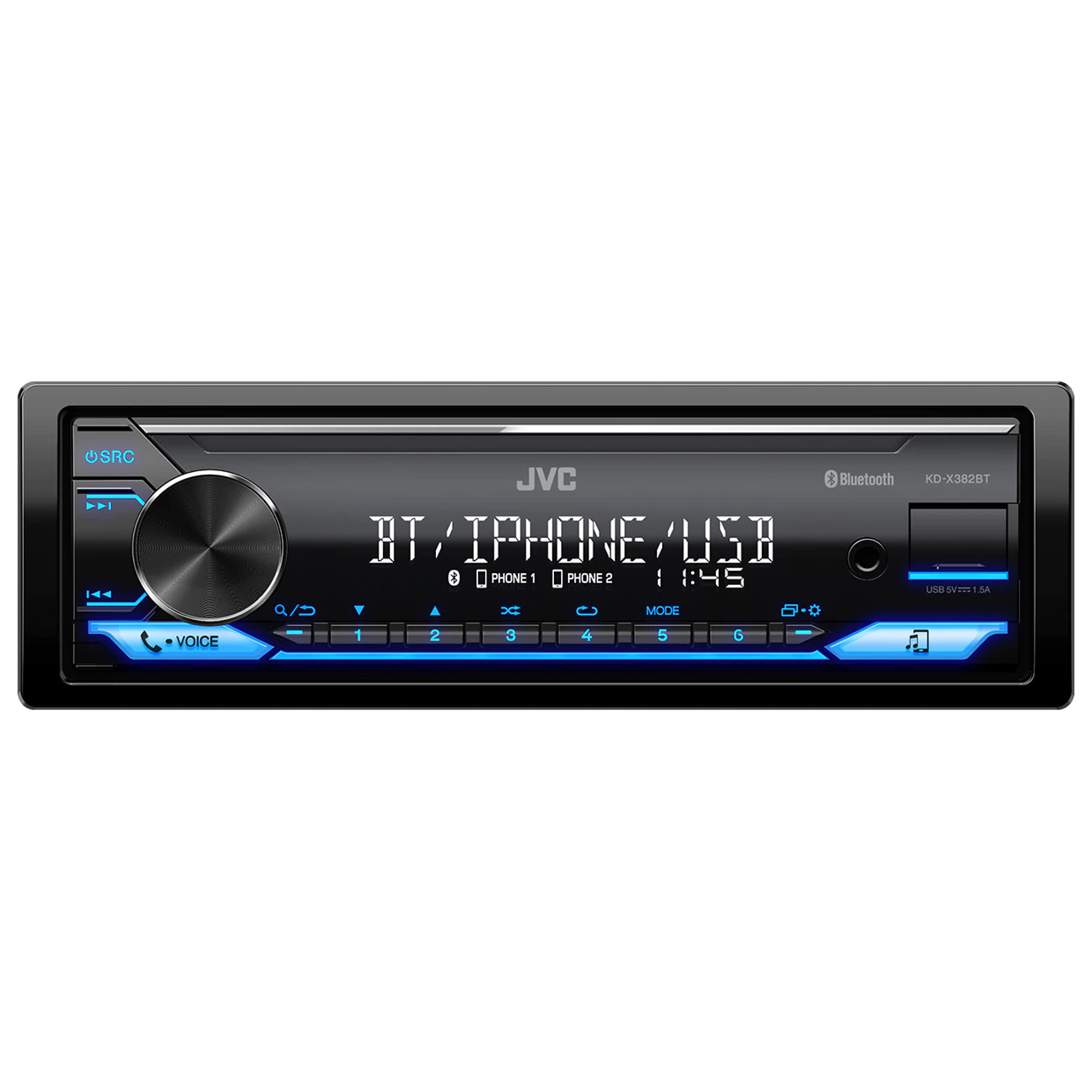 JVC KDX-382BT -autoradio Bluetoothilla, USB:llä ja FM:llä