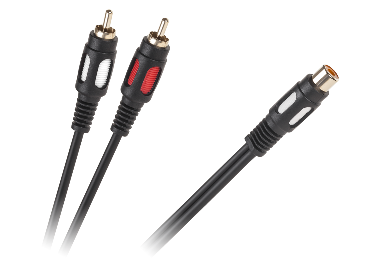 1 RCA-naaras–2 RCA-uroskaapeli, 25 cm