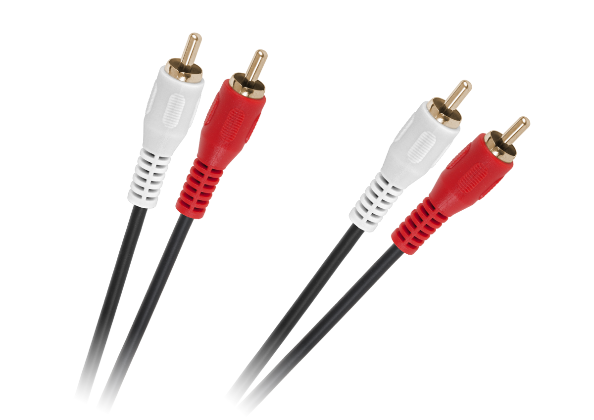 2 RCA–2 RCA -kaapeli, 1,5 m, musta, 4 mm