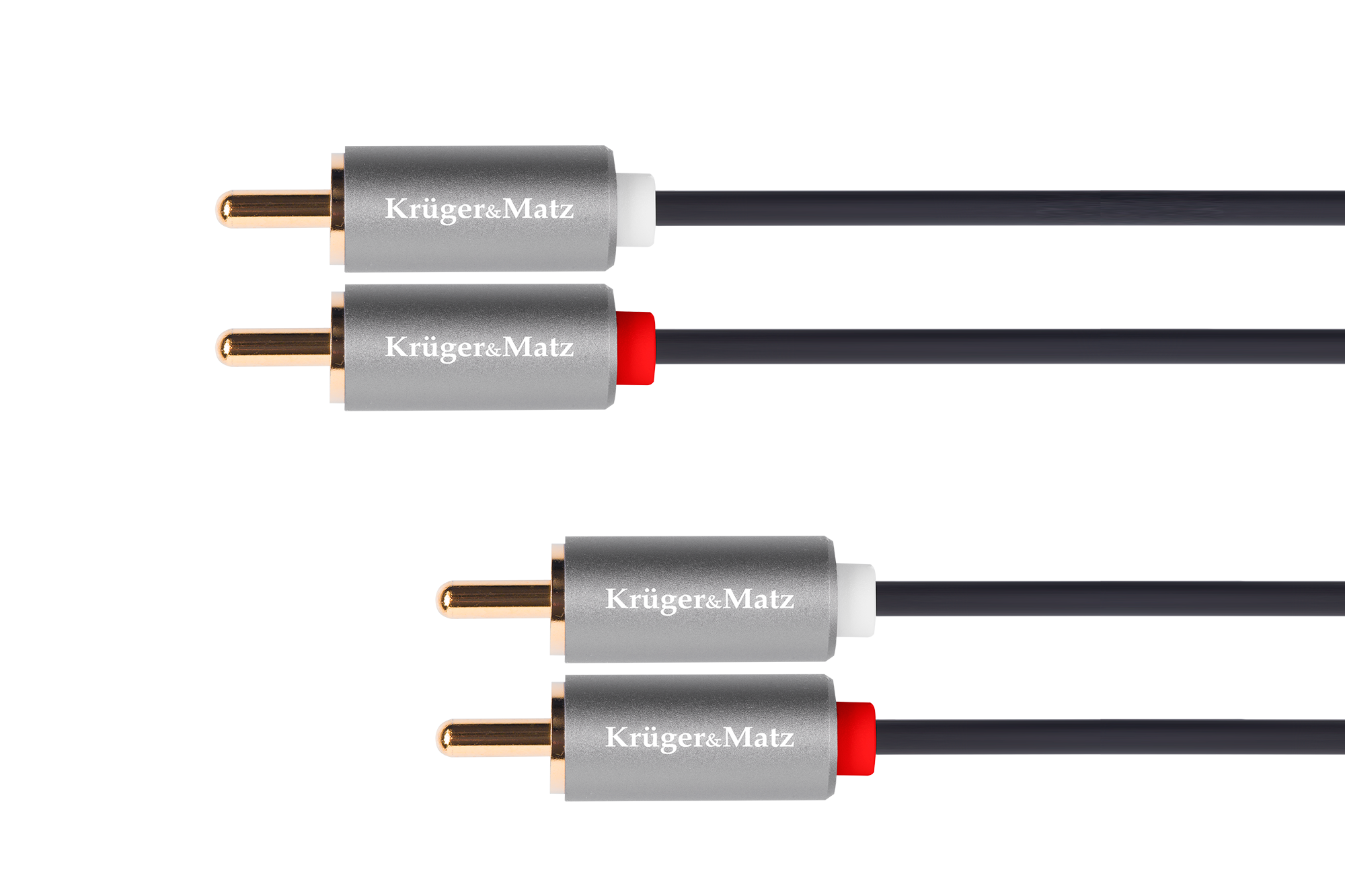 Kruger&Matz Basic 2RCA–2RCA-kaapeli, 3 m