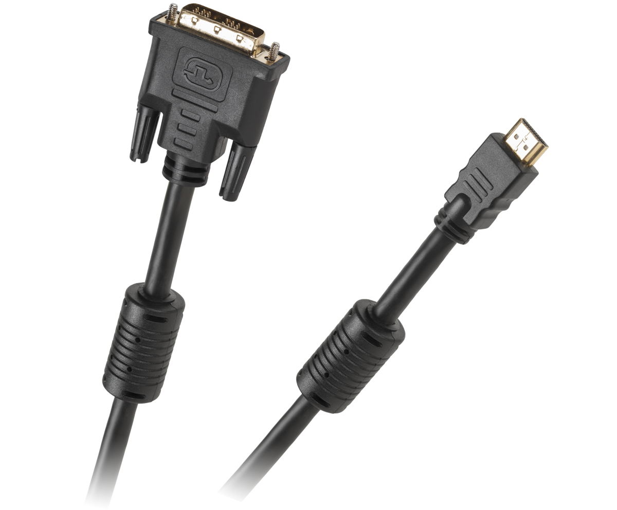 DVI–HDMI-kaapeli, 5 m, kullattu, v1.3b
