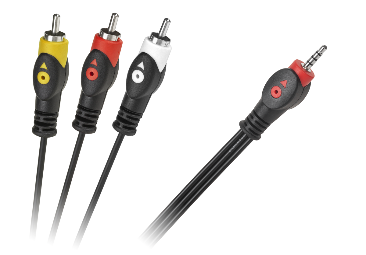 4-napainen 3,5 mm plugi–3 RCA -kaapeli, 1,5 m